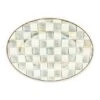 Sterling Check Enamel Oval Platter Small