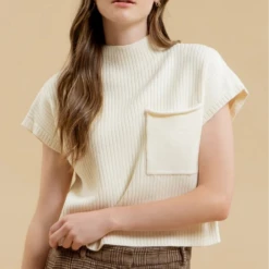 Robin Short Sleeve Sweater 4 Robin Short Sleeve Sweater -Occasionally Yours B4FT1024 Robin Short Sleeve Sweater 01