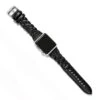 Sutton Braided Leather Black - Apple Watch Band -Occasionally Yours Black Leather Apple Watch Band