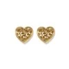 Contempo Heart Gold Post Earrings -Occasionally Yours Brighton Designs Gold Contempo Heart Post Earrings