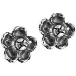 Retro Garden Mini Post Earrings -Occasionally Yours Brighton Retro Garden Silver Mini Post Earrings 2