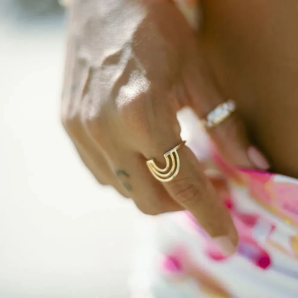 Chasing Rainbows Ring - Size 8 Chasing Rainbows Ring - Size 8 -Occasionally Yours Chasing Rainbows Gold 3 1 b9daf01d 2e69 4bba 8d27 f1da01b5d443