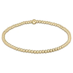 Classic Gold 2.5mm Bead Bracelet - Size 7.25"