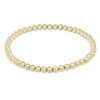 Classic Gold 4mm Bead Bracelet - Size 7.25'' 2 Classic Gold 4mm Bead Bracelet - Size 7.25'' -Occasionally Yours Classic Gold 4mm Bead Bracelet Enewton