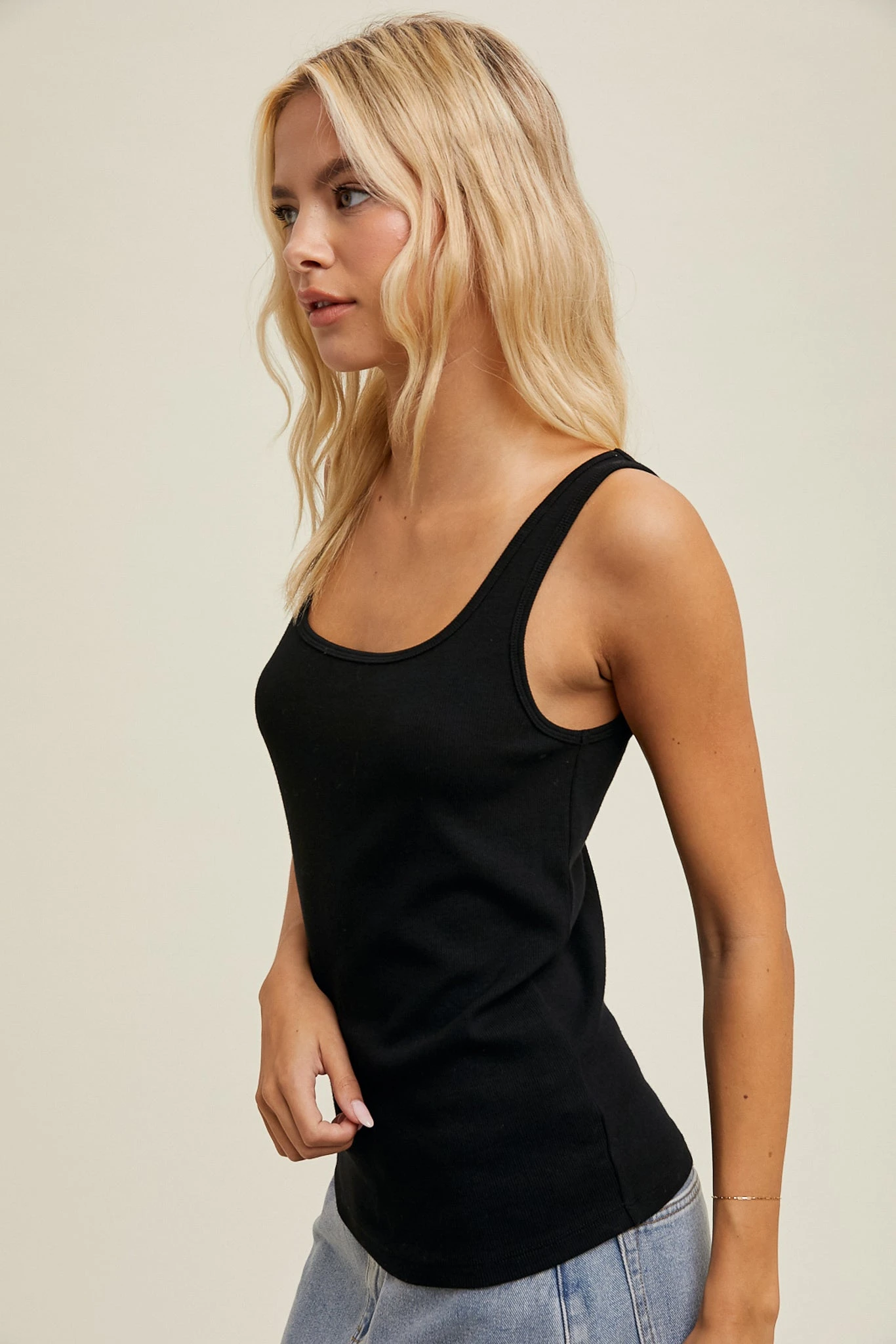 Basic Black Tank Basic Black Tank -Occasionally Yours Daisy Mercantile Basic Black Tank Top 01