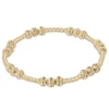 Dignity Joy Pattern 5mm Bead Bracelet - Gold