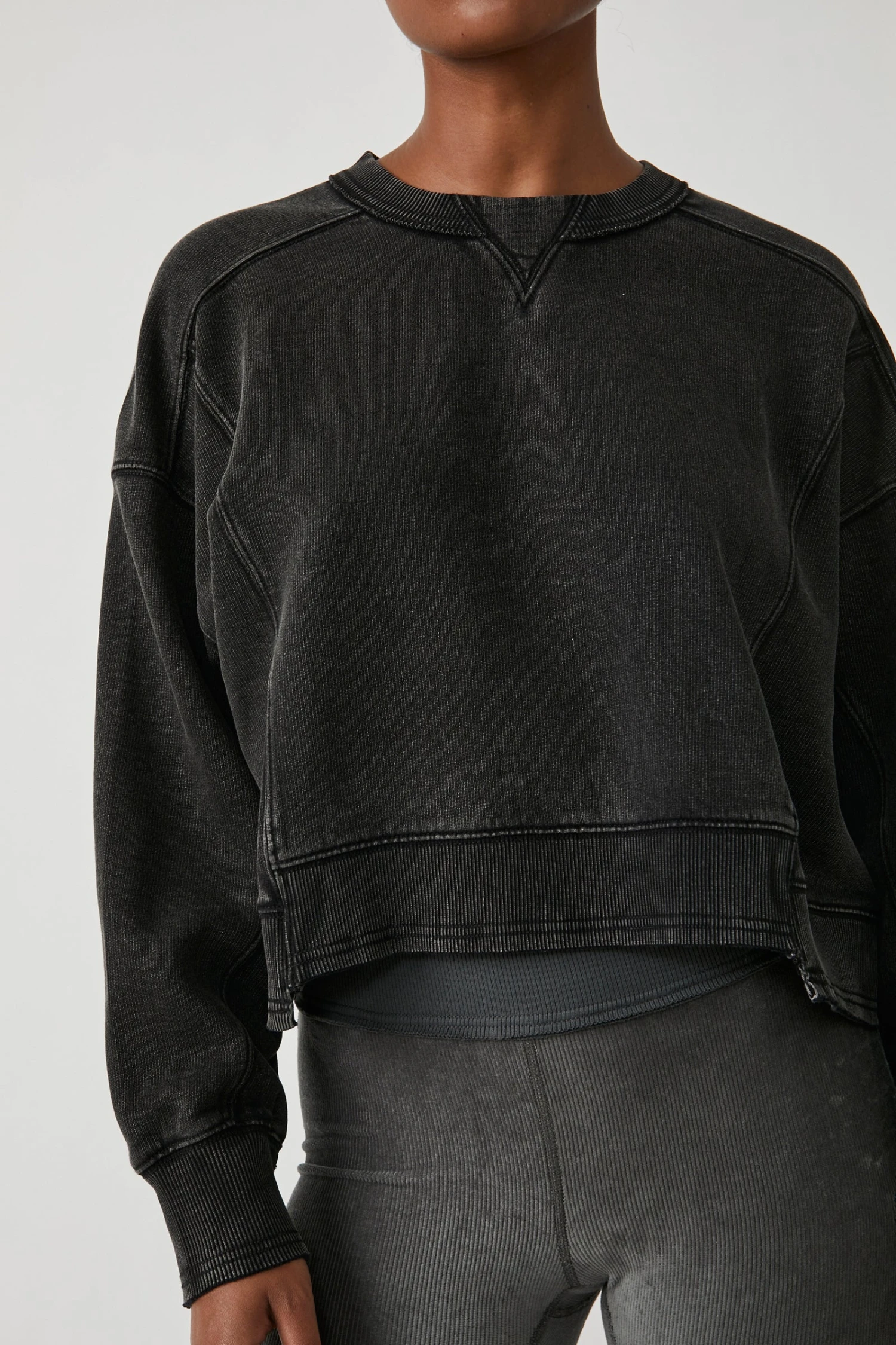 Intercept Pullover Intercept Pullover -Occasionally Yours Free People Intercept Pullover Black 02