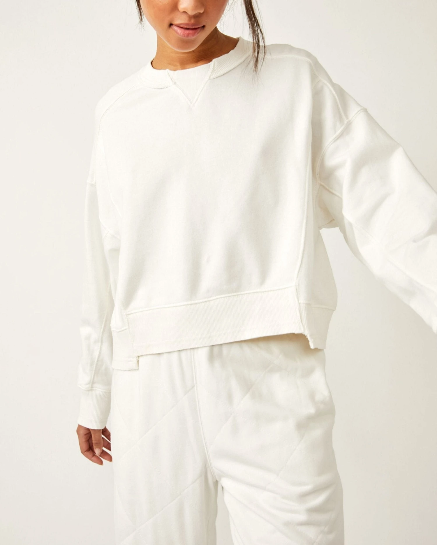 Intercept Pullover Intercept Pullover -Occasionally Yours Free People Intercept Pullover White 02