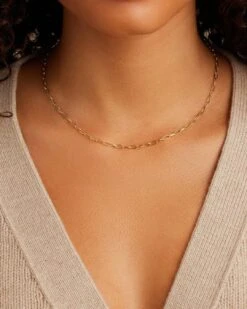 Parker Mini Necklace -Occasionally Yours Gorjana 18k Gold Parker Mini Necklace 02