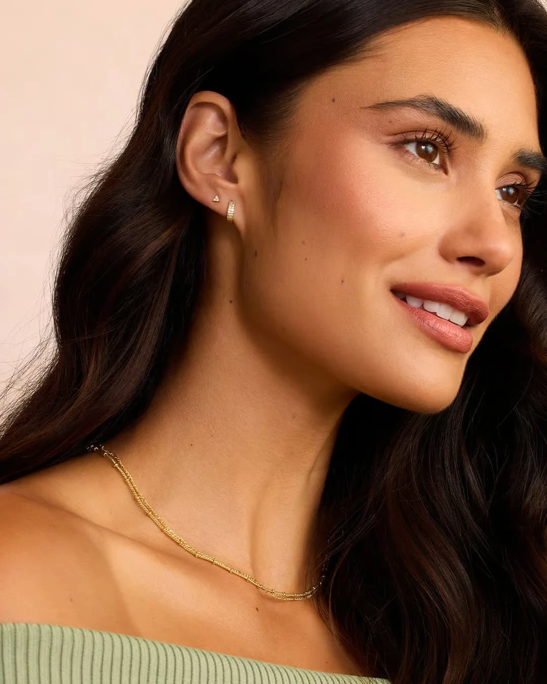 Wilder Shimmer Charm Huggie Wilder Shimmer Charm Huggie -Occasionally Yours Gorjana 18k Gold Plated Wilder Shimmer Single Huggie Earring 04