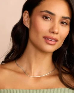 Taner Charm Huggie -Occasionally Yours Gorjana Rhodium Plated Taner Single Huggie Earring 03