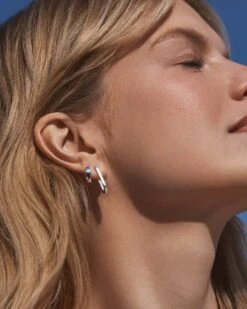 Rose Huggies 11 Rose Huggies -Occasionally Yours Gorjana Rosie Huggie Earrings in Silver Plated 05