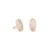 Grayson Crystal Stud Earrings Rose Gold - White Crystal 1 Grayson Crystal Stud Earrings Rose Gold - White Crystal -Occasionally Yours Grayson Rose Gold 1