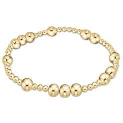 Hope Unwritten 6mm Bead Bracelet - Gold - Size 7.25''