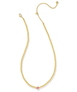 Abbie Beaded Necklace -Occasionally Yours Kendra Scott Abbie Beaded Necklace Gold Azalea Illusion 02