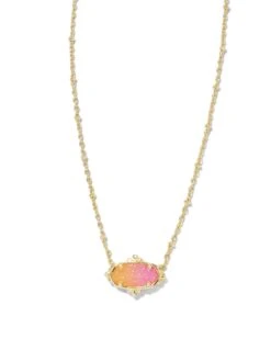 Elisa Petal Framed Short Pendant Necklace