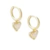 Ari Heart Huggie Earrings -Occasionally Yours Kendra Scott Heart Earrings 01
