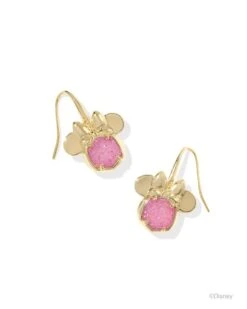 Minnie Mouse Drop Earrings 7 Minnie Mouse Drop Earrings -Occasionally Yours Kendra Scott Minnie Mouse Drop Earrings Gold Hot Pink Drusy 00