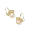 Minnie Mouse Drop Earrings -Occasionally Yours Kendra Scott Minnie Mouse Drop Earrings Gold White Pearl 00