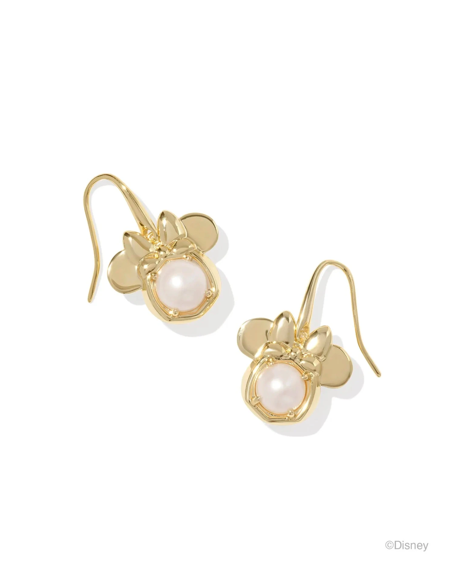Minnie Mouse Drop Earrings Minnie Mouse Drop Earrings -Occasionally Yours Kendra Scott Minnie Mouse Drop Earrings Gold White Pearl 00