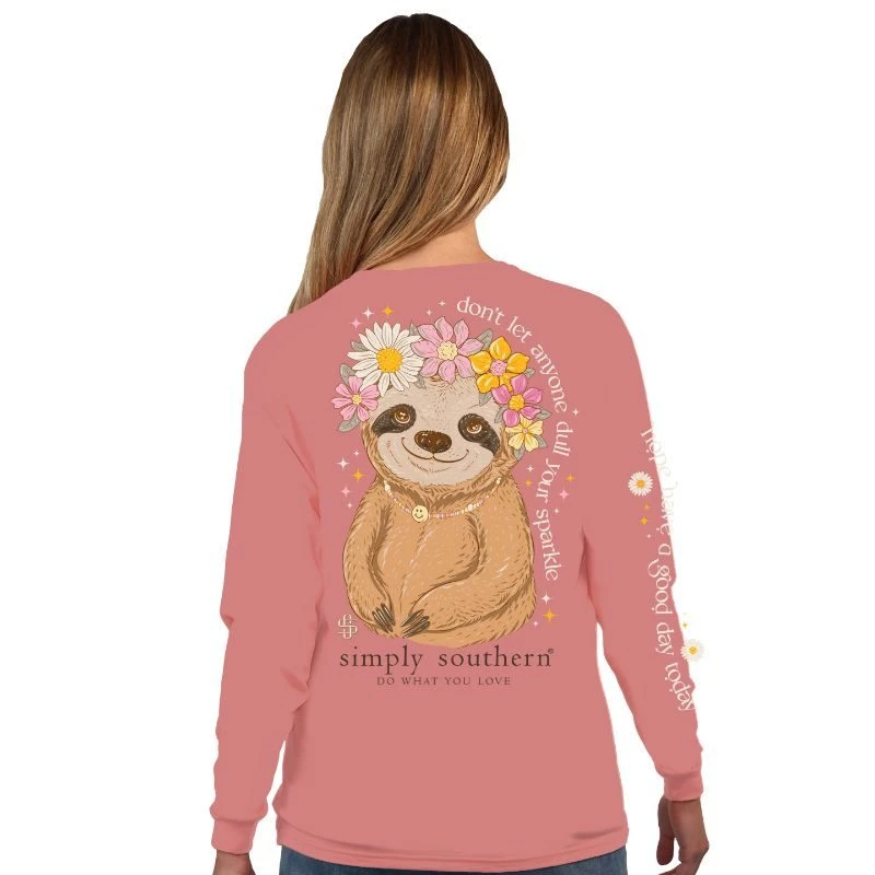 Sloth Dull Your Sparkle Long Sleeve Sloth Dull Your Sparkle Long Sleeve -Occasionally Yours LS SLOTH ROUGE
