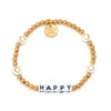 Happy Bracelet 1 Happy Bracelet -Occasionally Yours Little Words Project Happy Metallic Smile Bracelet