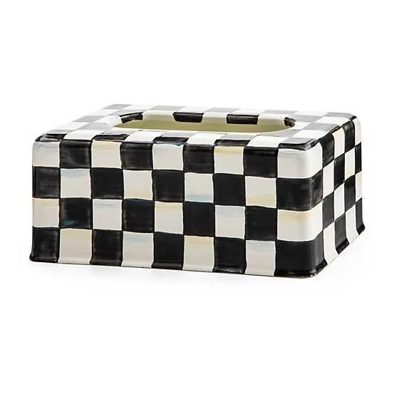 Courtly Check Standard Tissue Box Cover Courtly Check Standard Tissue Box Cover -Occasionally Yours MacKenzie Childs Courtly Check Standard Tissue Box Cover 02