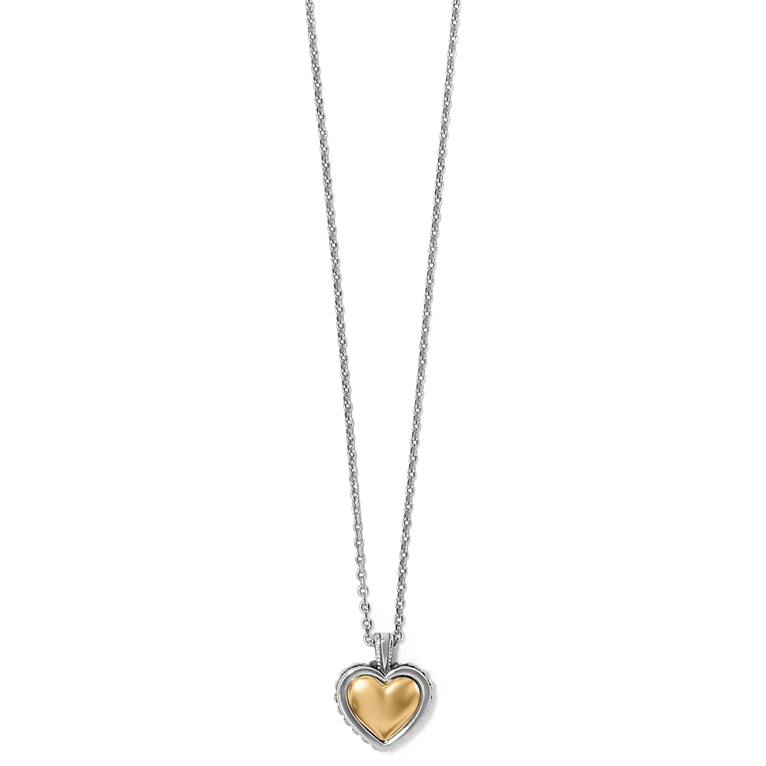 Pretty Tough Bold Heart Petite 2 Tone Necklace Pretty Tough Bold Heart Petite 2 Tone Necklace -Occasionally Yours Pretty Tough Petite