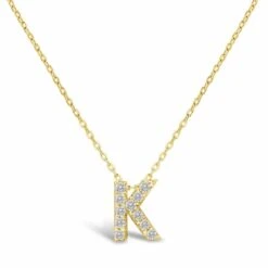 Letter Of Mine, Let It Shine Initial Necklace -Occasionally Yours STIA letter of mine let it shine inital necklace gold 10