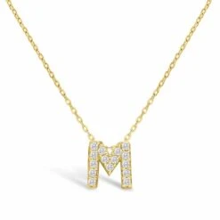 Letter Of Mine, Let It Shine Initial Necklace -Occasionally Yours STIA letter of mine let it shine inital necklace gold 12