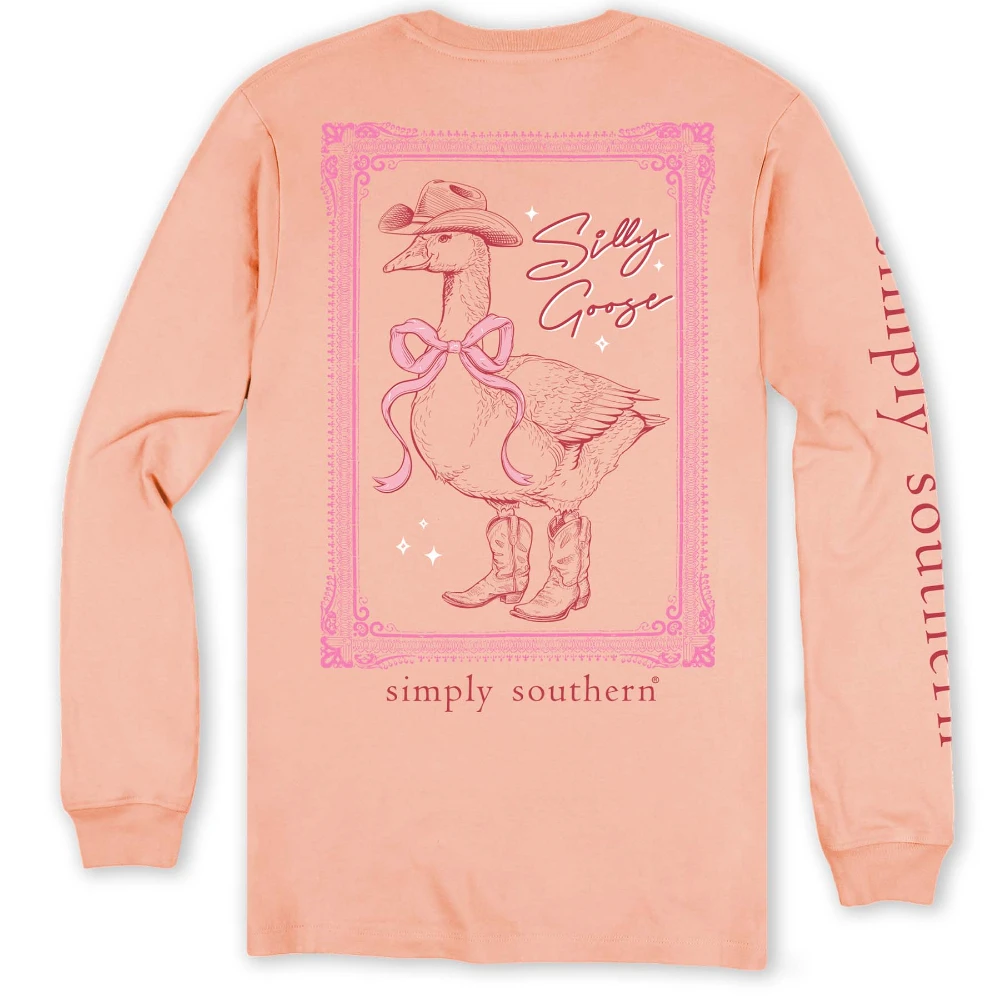 Goose Long Sleeve Tee Goose Long Sleeve Tee -Occasionally Yours Simply Southern Brand Goose T Shirt 01