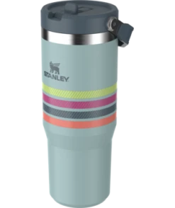 Stanley The IceFlow™ Flip Straw Tumbler 30 Oz -Occasionally Yours Stanley Cup 30 oz Seafoam Stripe 01