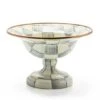 Sterling Check Enamel Compote Small -Occasionally Yours Sterling Check Compote 01