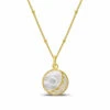 Classy Girls Wear Pearls - MOP Sun And Moon Gold Necklace 2 Classy Girls Wear Pearls - MOP Sun And Moon Gold Necklace -Occasionally Yours Sun Moon Gold Necklace