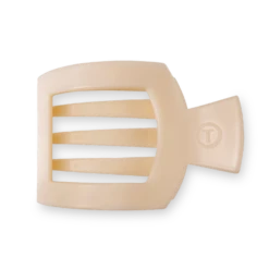 Large Square Flat Hair Clip 11 Large Square Flat Hair Clip -Occasionally Yours TELETIES almond beige large flat square clip large hair clip 01