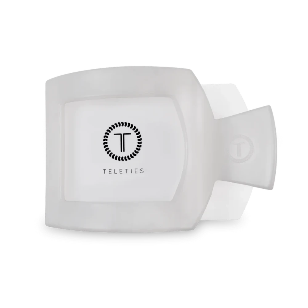 Large Square Flat Hair Clip Large Square Flat Hair Clip -Occasionally Yours TELETIES coconut white large flat square clip large hair clip 02