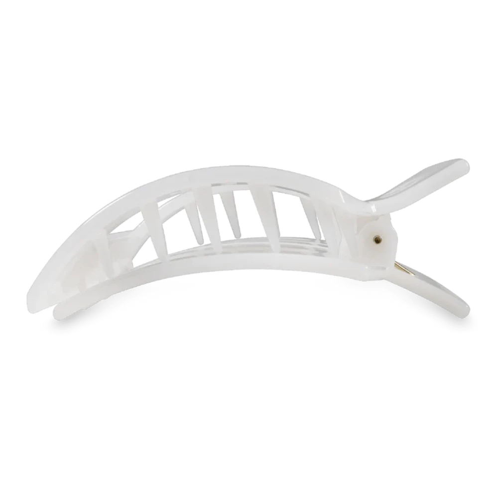 Large Square Flat Hair Clip Large Square Flat Hair Clip -Occasionally Yours TELETIES coconut white large flat square clip large hair clip 03