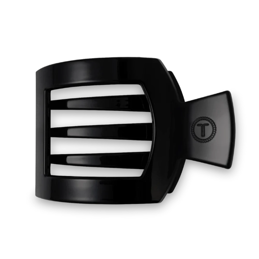 Large Square Flat Hair Clip Large Square Flat Hair Clip -Occasionally Yours TELETIES jet black large flat square clip large hair clip 01