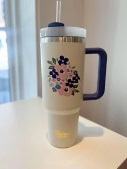 Buds + Bloom Tumbler 40 Oz 4 Buds + Bloom Tumbler 40 Oz -Occasionally Yours The Darling Effect Buds Blooms Tumbler 40 oz Cream