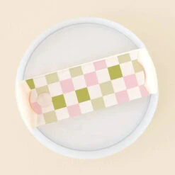 Tumbler Lid Tag (Check) -Occasionally Yours The Darling Effect Tumbler Lid Tag Check Green