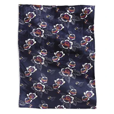 Oversized Throw Blanket Vera Bradley Oversized Throw Blanket -Occasionally Yours Vera Bradley Oversized Throw Blanket Midnight Seurat Floral 02