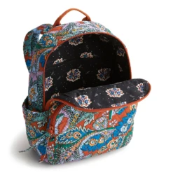 Vera Bradley Small Banbury Backpack - Premium Cotton -Occasionally Yours Vera Bradley Small Banbury Backpack Flowers and Feathers 03