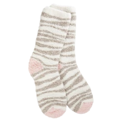 Knit Pickin Crew Socks - Neutral Zebra