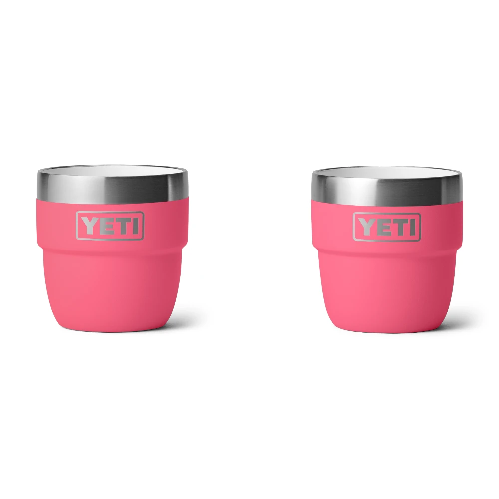 Rambler 4 Oz Cups (2 Pack) Yeti Rambler 4 Oz Cups (2 Pack) -Occasionally Yours YETI Drinkware Rambler Stackable 4oz Cups 2 Pack Tropical Pink 03