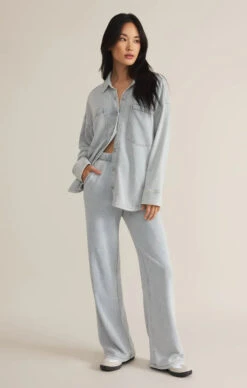 All Day Knit Denim Jacket -Occasionally Yours Z Supply All Day Knit Denim Jacket ZJ231161 5