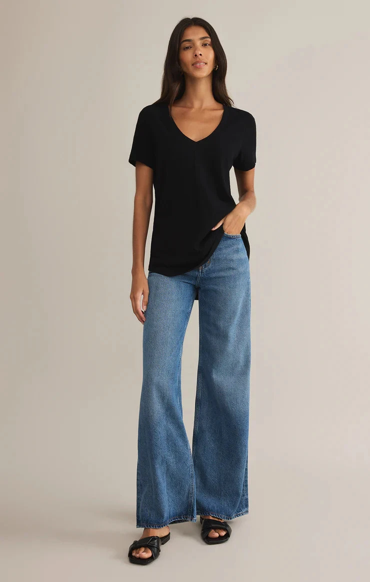 Asher V-neck Tee Asher V-neck Tee -Occasionally Yours ZT241209 BLK FB 740x 137b9627 dceb 4ccc 8197 07c50f6c8444