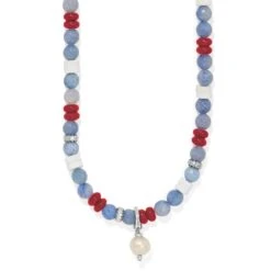 Americana Beach Pearl Charm Necklace