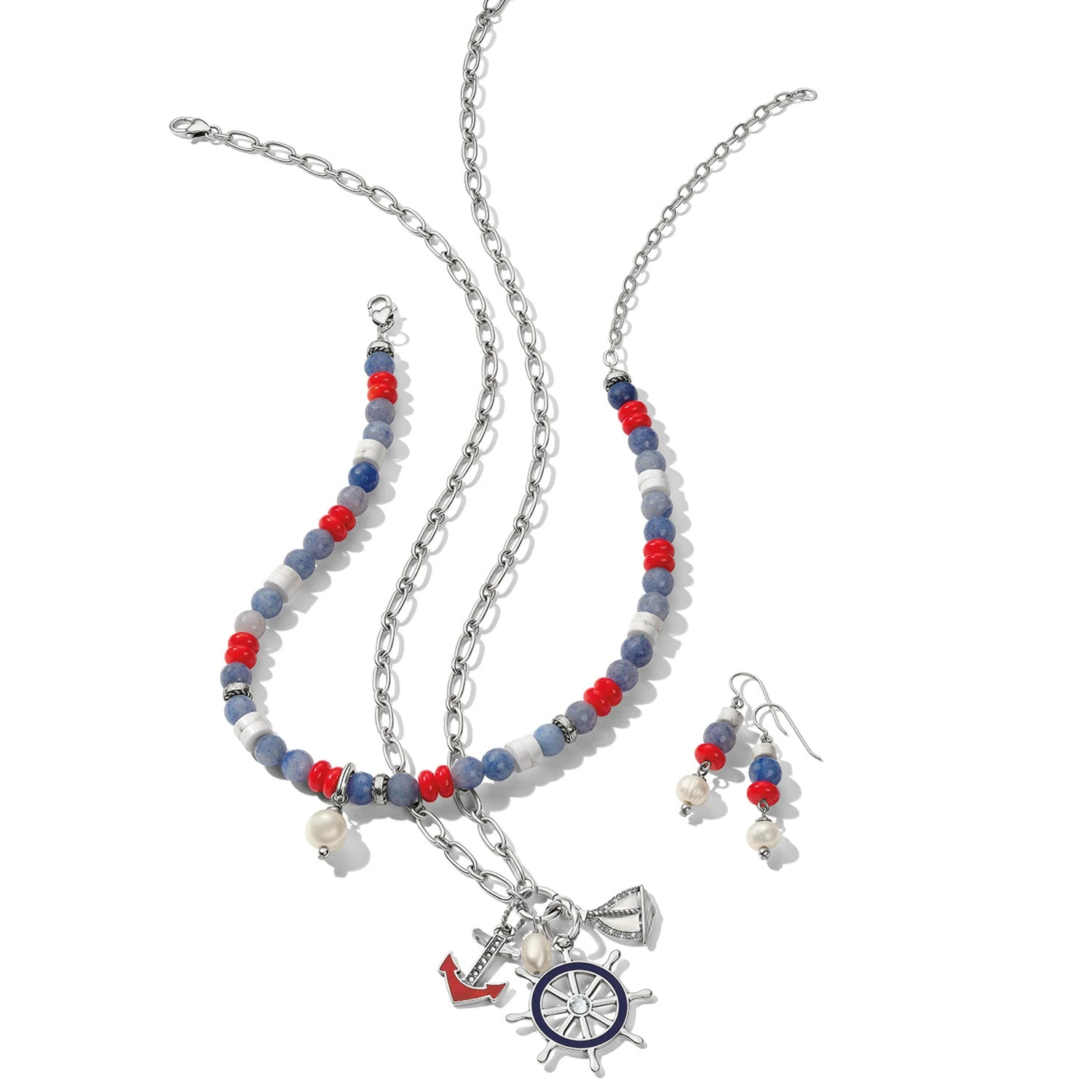 Americana Yacht Club Charm Necklace Americana Yacht Club Charm Necklace -Occasionally Yours brighton americana yacht club charm necklace red white blue 4