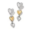 Cascade Heart Trio Post Drop Earrings -Occasionally Yours brighton cascade heart drop earrings 1