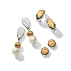 Cascade Unity Pearl Post Drop Earrings -Occasionally Yours brighton cascade unity pearl post drop earrings 4